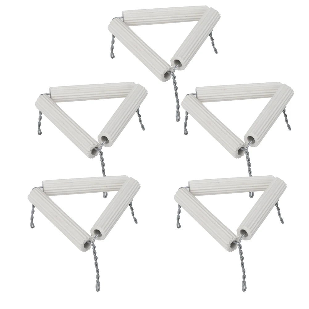 

5pcs 65mm Clay Triangle Crucible Holder Ceramic Pipes and Iron Wire Clay Triangle Crucible Triangle Crucible Triangle Holder