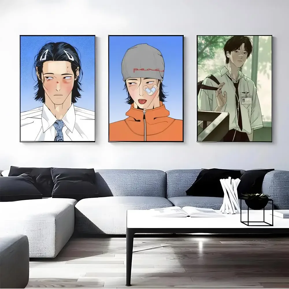 Webtoon Master-Peace Poster Self-adhesive Art Waterproof Paper Sticker Coffee House Bar Room Wall Decor