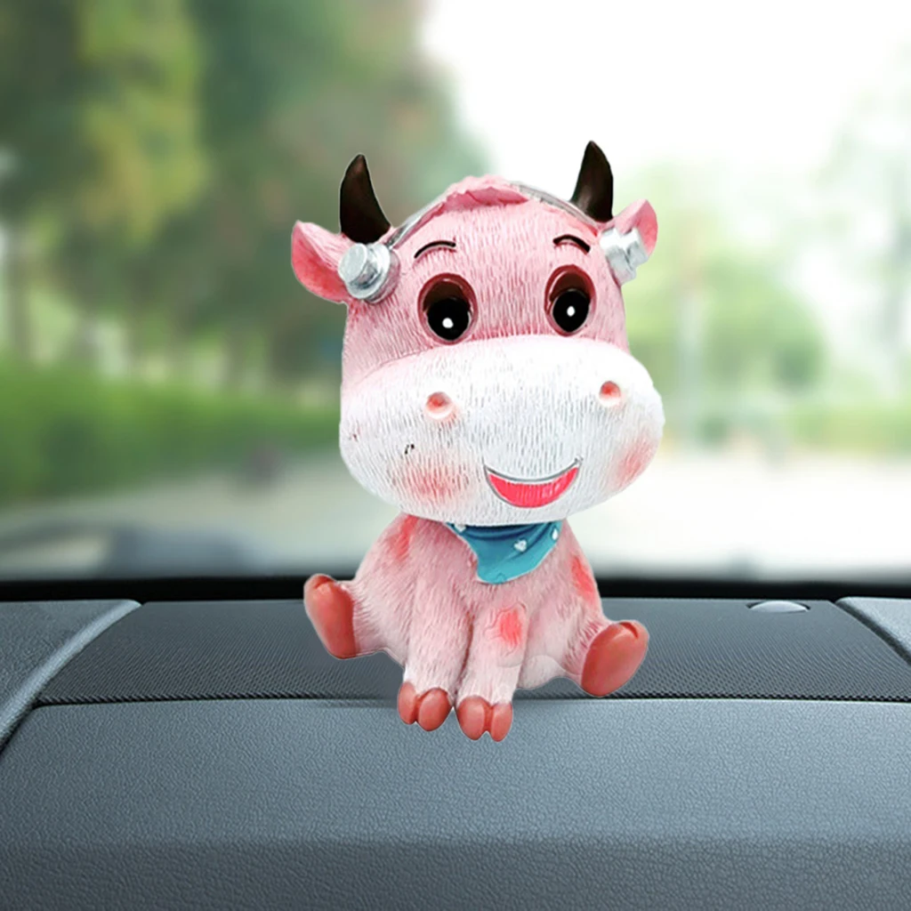 Animal Cattle Shaking Head Toy Car Shaking Head Dolls Decor Car Accessories