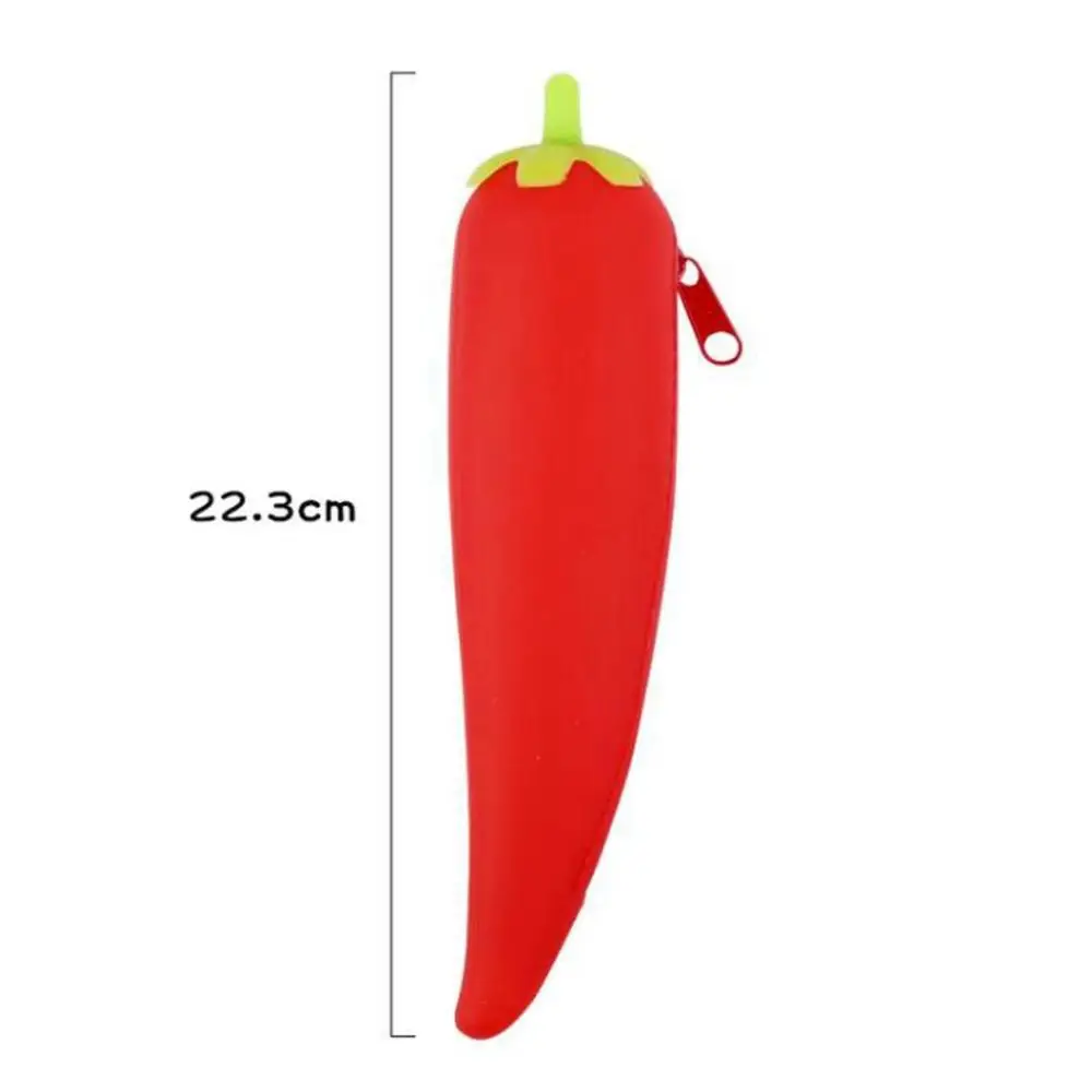 Trousse à crayons en silicone, sac à crayons mignon, légumes, pag