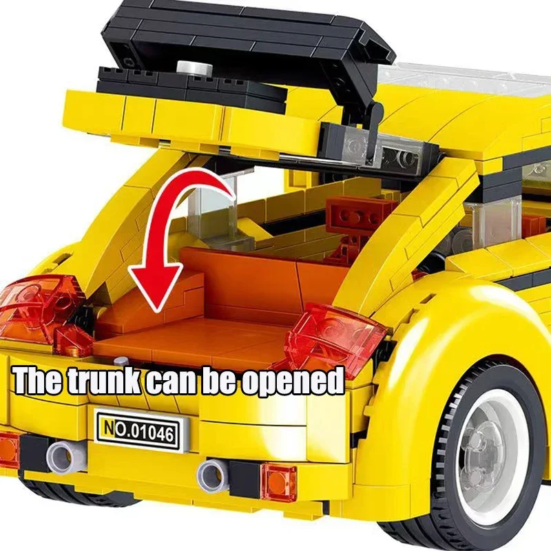 سيتي موك-كتل بناء الماس للأطفال ، الخنافس الكلاسيكية ، نموذج سيارة سباق ، حجم صغير ، سيارة رياضية ، ألعاب الطوب