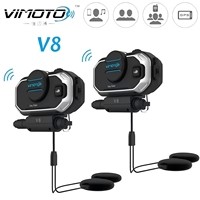 1/2PCS Vimoto V8 English Version  for Mobile Phone GPS 2 Way Radio Easy Rider Helmet BT Headset Motorcycle Stereo Headphones