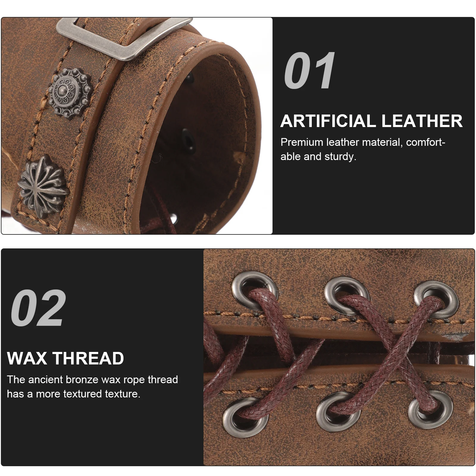 1 Para Retro Opasek na Nadgarstek w Stylu Średniowiecznym, Ochraniacze na Ręce na Halloween, Akcesoria do Kostiumów Cosplay, Bransoletki na Rękę, Sprzęt do Jazdy Konnej, Męskie