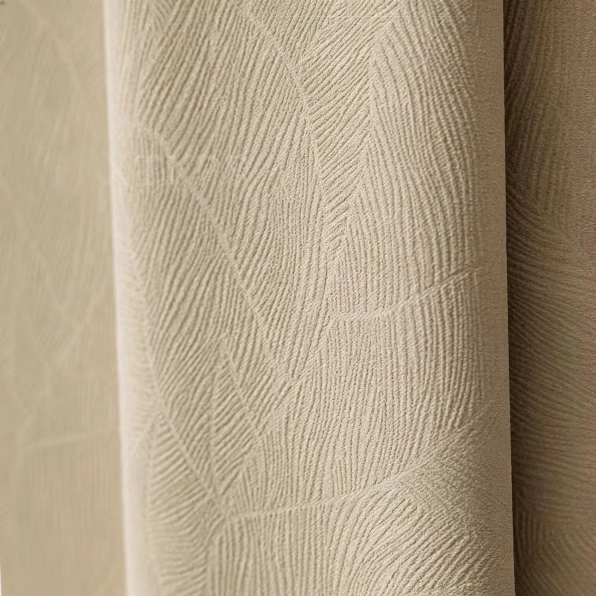 French Cream High Quality Blackout Window Curtain for Bedroom Living Room Dinning Hall Decoration Curtains Hook Large Size Drape