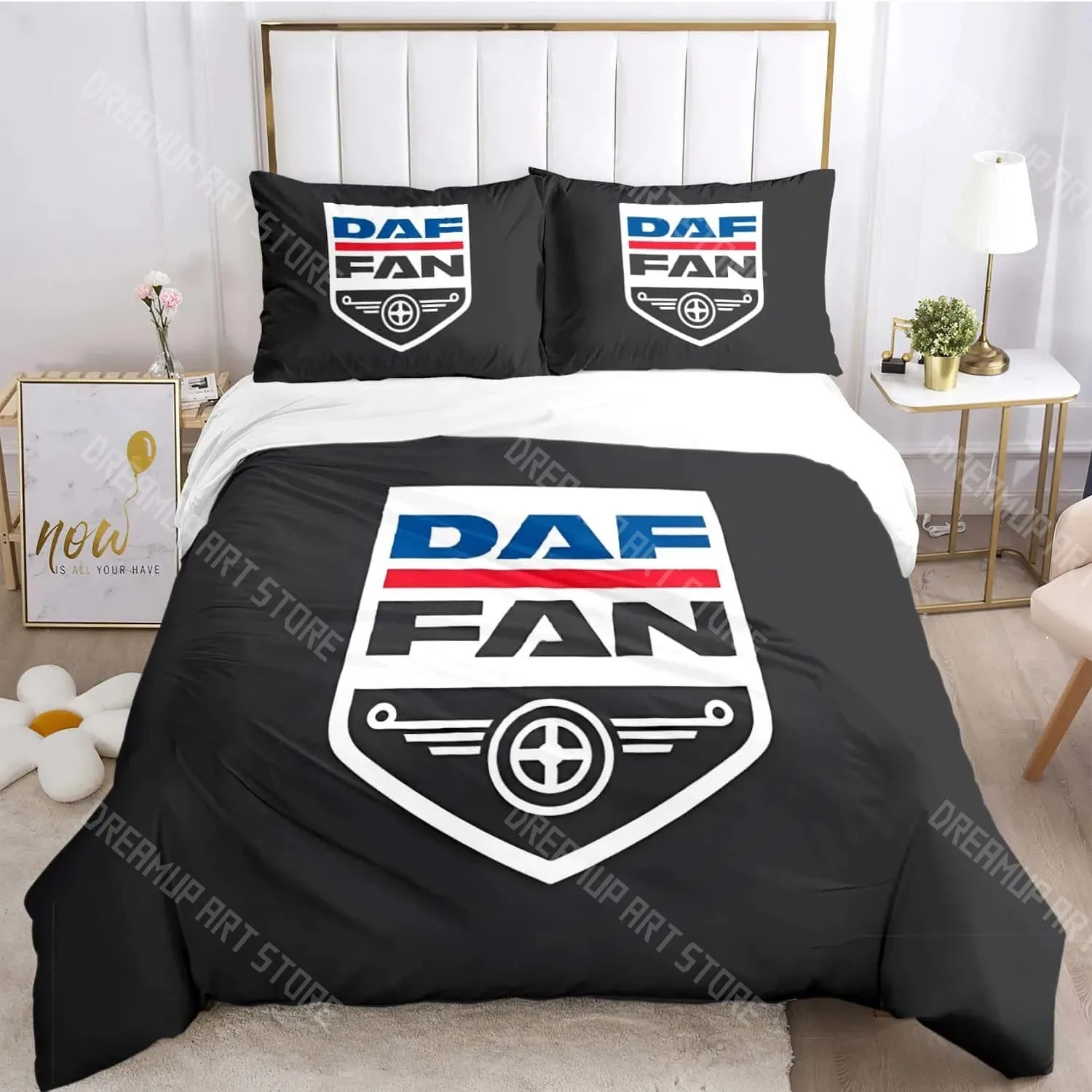 3D Printed DAF Truck Logo Bedding Set for Boys Girls Duvet Cover Pillowcase Included Twin Queen King Full Single Double Sizes