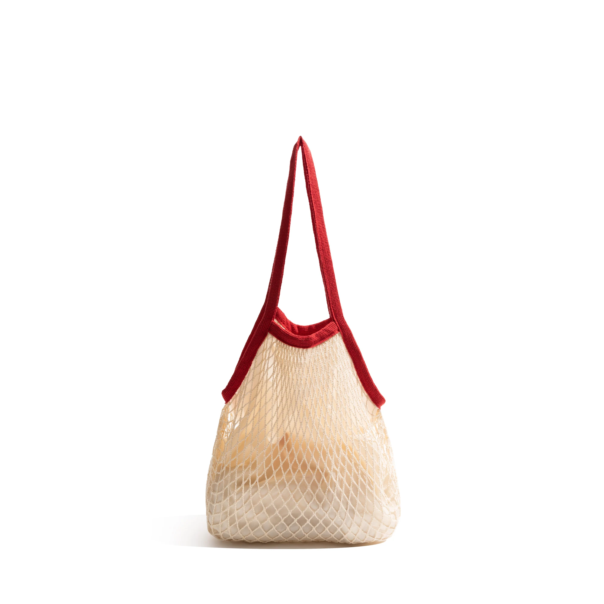 Fishing Net Hollow Out Crochet Shopping Grocery Bag Lightweight Portable Cotton Rope Weave Shoulder Phone Purse Beach Handbags
