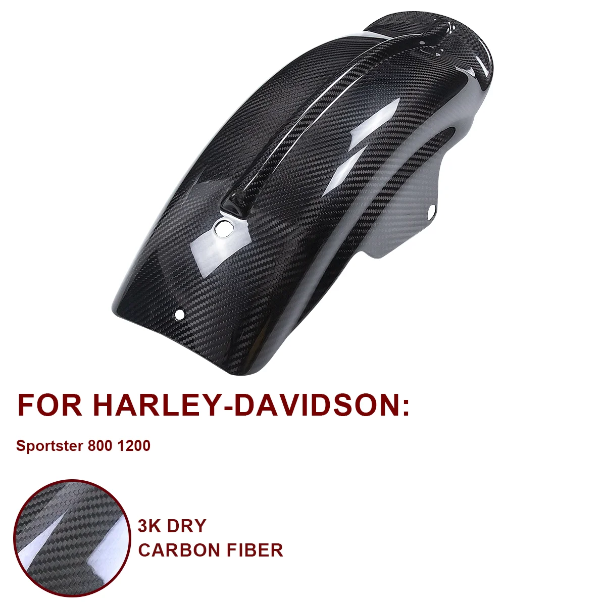 For Harley-Davidson Sportser 883 1200 Motorcycle 100% Carbon Fiber Rear Mudguard Rear Fender Motorcycle Accessories