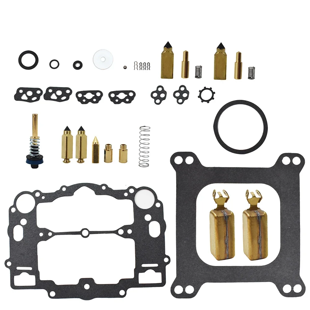 8M 0120193 Vergaser-Kit mit Schwimmern und Messing-Beschleunigungspumpe für Weber Marine W-4 BBL Mercruiser 809064 – Detail 3