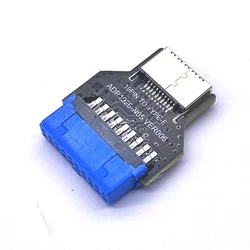 Type E USB3.1 Front Panel Socket USB 3.0 19 Pin to TYPE-E 20Pin Header Extension Adapter for PC Motherboard Connector Riser