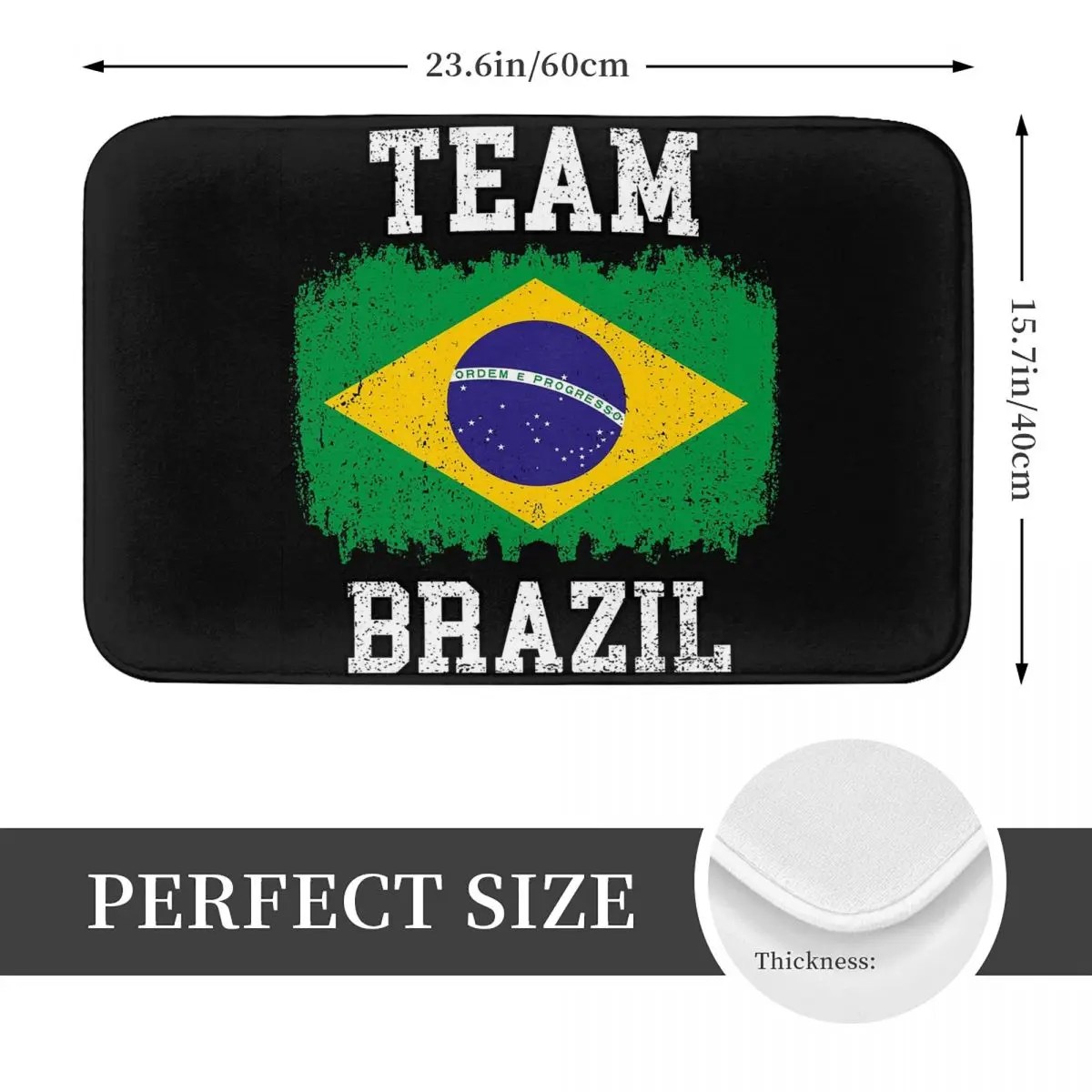 Soccer Teams Brazil South America Sports And Fan Non-slip Doormat Floor Mat Carpet Rug for Kitchen Entrance Balcony Footpad Mats