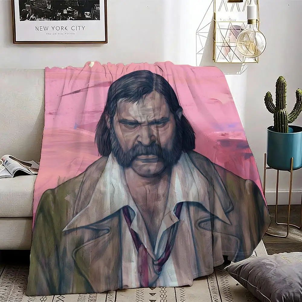 

Popular Games Disco Elysium Throw Lightweight 240g Flannel Blanket Soft Skin-friendly for Summer Cooling