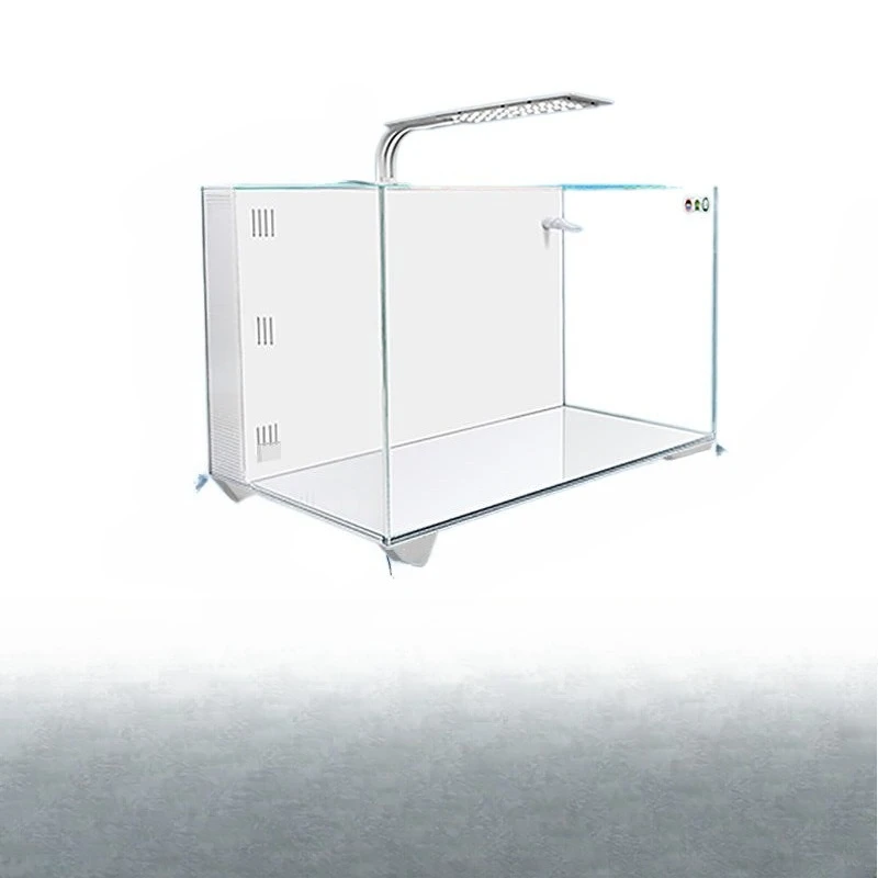 

Desktop small self-circulating back filter silent water-free lazy light luxury ultra-white glass small fish tank landscaping a