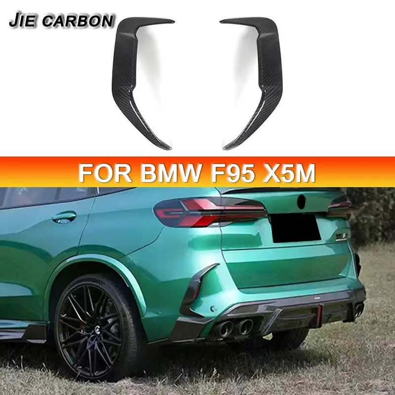 BMW için F95 X5M daha yüksek kalite Karbon fiber Arka Tampon Yan Kanallar Kanat Trim Yükseltme Gövde kiti