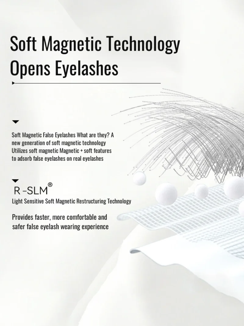 Set di ciglia finte magnetiche coppia ciglia magnetiche quantistiche ciglia naturali spesse senza colla