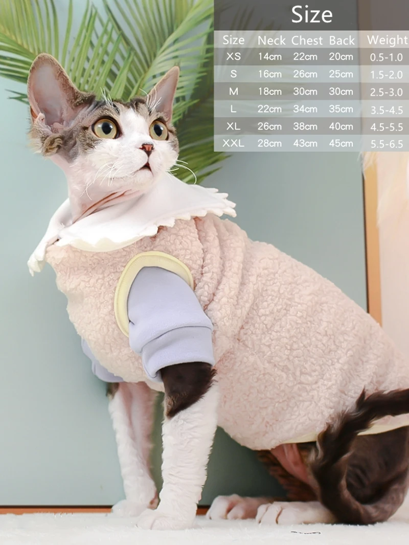 Spring Sphinx Cat Clothes Soft Hoodies For Sphynx Sweatshirt Pet Costume Kitten Jumpsuit With Cute Collar Autumn Winter Devon Re