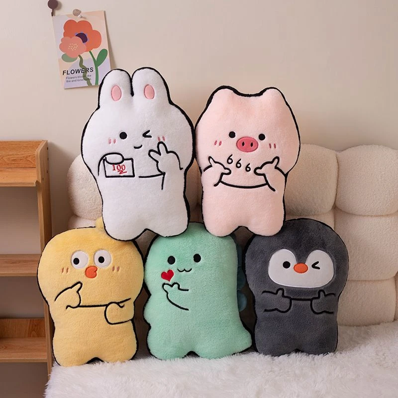 

42CM Cartoon White Rabbit Throw Pillow Animal Plush Toy Sofa Living Room Sleeping Backrest Decorative Item Doll a Festival