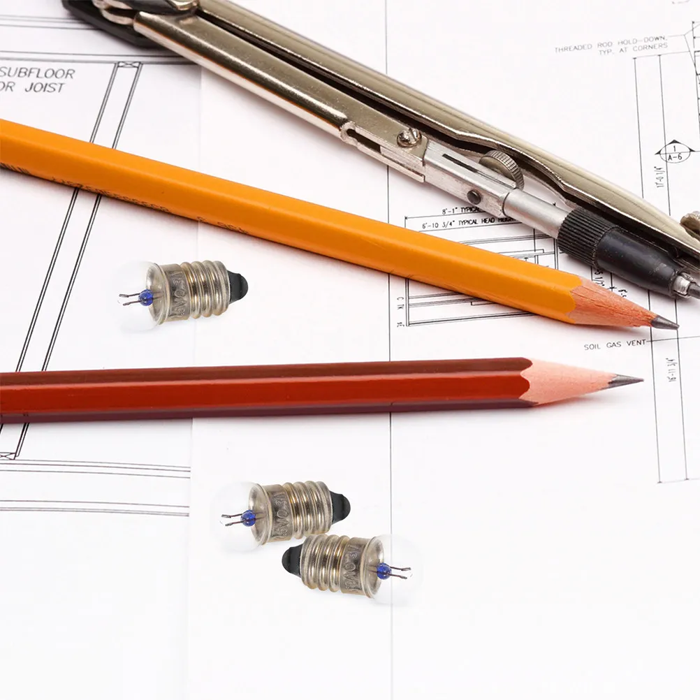 

50Pcs Small Light Bulbs 2.5V 0.3a Base Mini Incandescent Lamps for Experimental Education Demonstration Setup