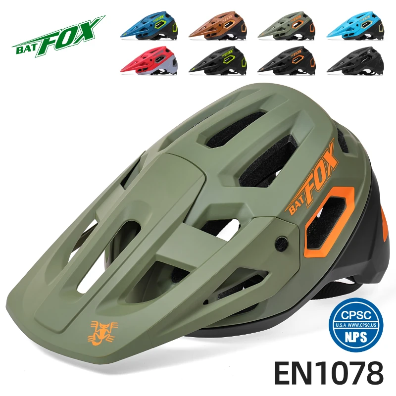 BATFOX-Ultralight Cycling Helmet for Men and Women, MTB Bicycle Helmets, Mountain Bike Helmet, CE, New