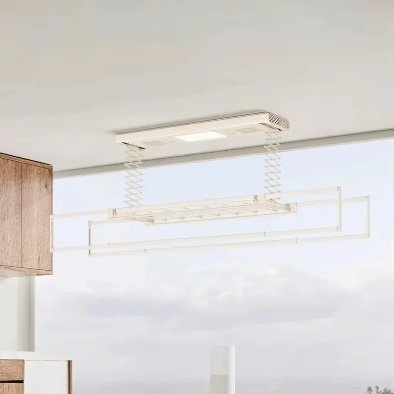 Factory-Direct Retractable Balcony Drying Rack-Smart, Automatic, and Concealed Electric Clothes Dryer with Remote Control
