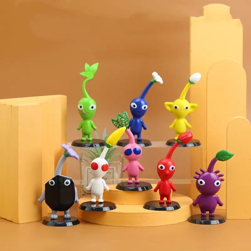 8 sztuk/zestaw figurka zabawka akcji Pikmin Model z pcv Rock pikminki Oatchi lalki dla dzieci prezent