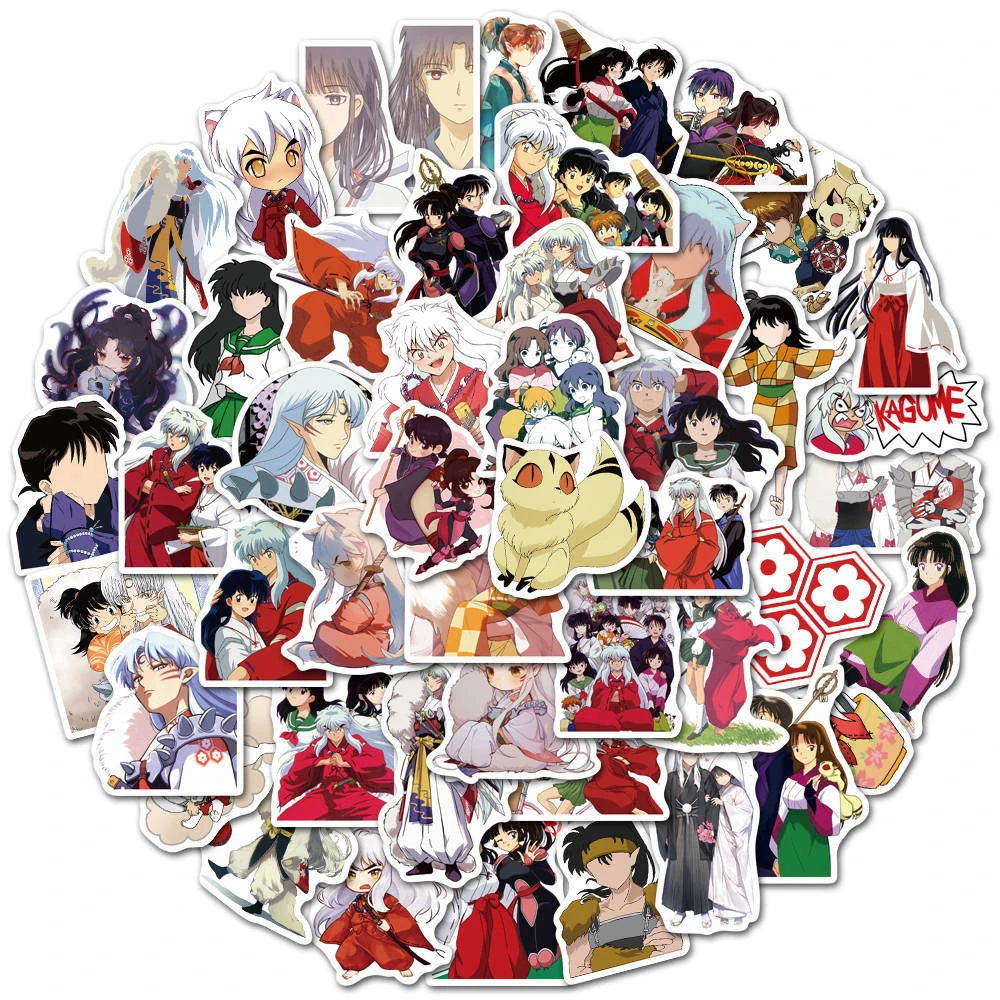 10/30/50/100pcs Cool Sesshoumaru Inuyasha Anime Stickers Kikyo Higurashi Kagome Sticker Laptop Skateboard Luggage Notebook Decal