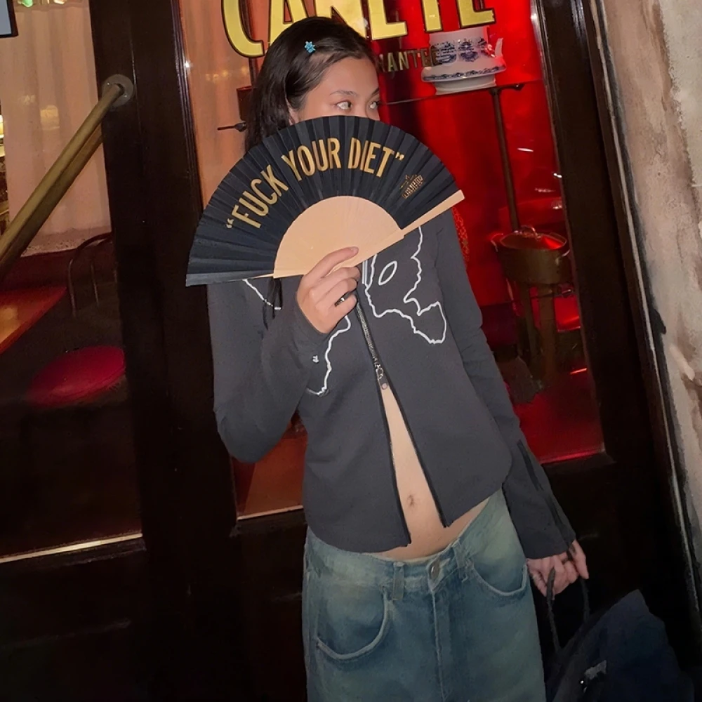 เสื้อโค้ทลายผีเสื้อ SylCue สำหรับผู้หญิง แฟชั่นฤดูใบไม้ร่วง เสื้อคลุมซิปแขนยาว โชว์เอว สไตล์ลำลอง แฟชั่นเรียบง่าย เหมาะสำหรับใส่ทุกวัน