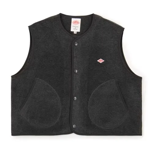 

DANTON double-sided fleece loose vest multi-color short fleece