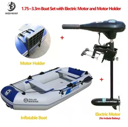 1.75~3.3m Inflatable Boat with Electric Motor Set for Fishing Drift Canoeing 1~5 Persons River Water Play Sports Air Deck Boat