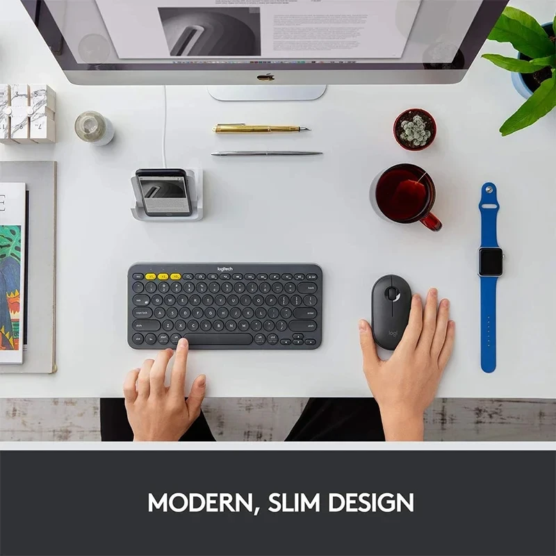 Laptop Tablet Mouse Wireless Bluetooth Mouse Light and Thin Mute Office 2 in 1 Battery/USB Stock Mini Mouse