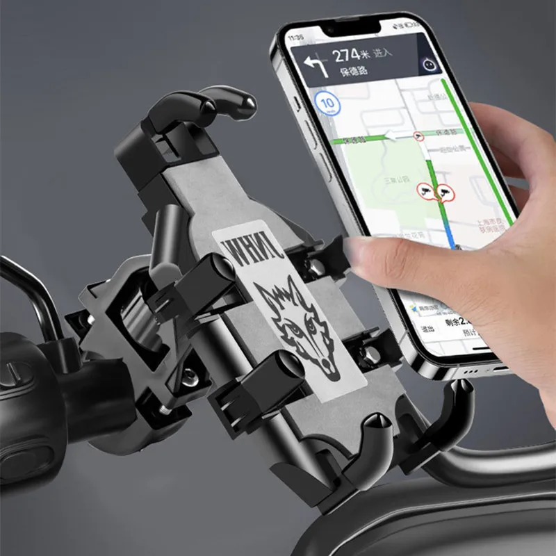 

Anti-vibration Motorcycle Rearview Cellular Handlebar Electric Scooter Support Motorcycle Mobile Phone Cradle Bicycle Smartphone