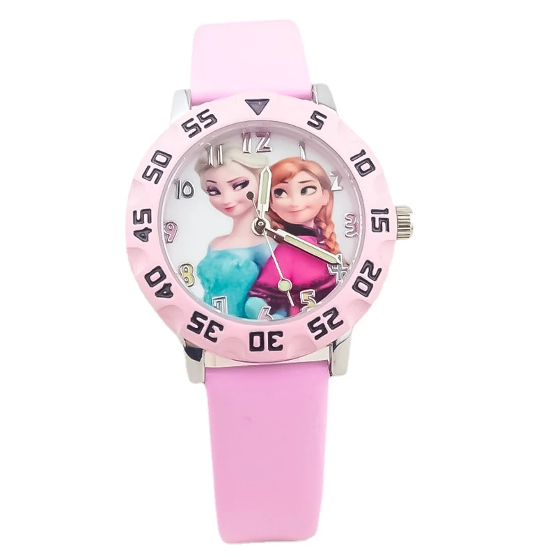 Disney – montre princesse la reine des neiges pour filles, jolie montre-bracelet lumineuse à la mode, cadeau d'anniversaire pour enfants, livraison directe