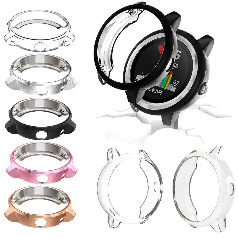 Smart Shockproof Electroplated Silicone Shell Frame Bumper Protective Cover TPU Watch Case For Garmin vivoactive 3 Trainer