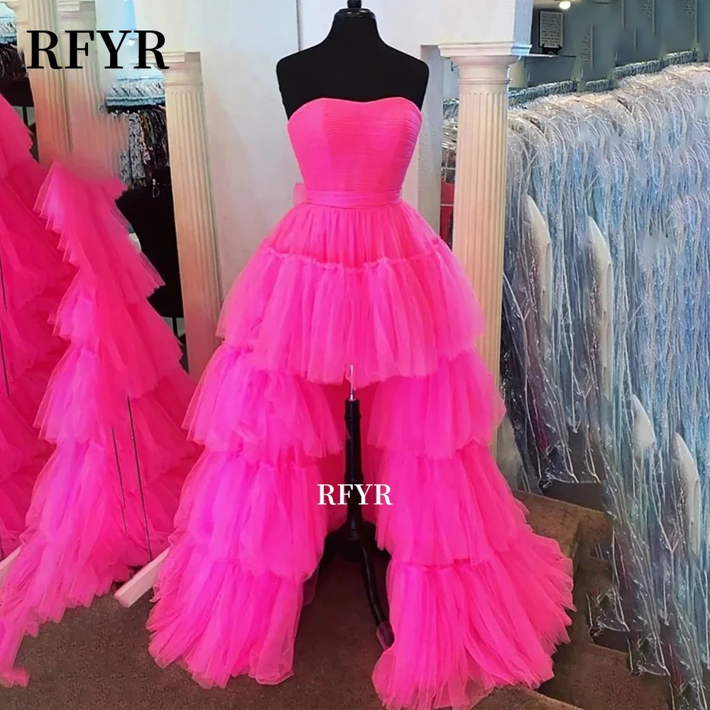 فستان RFYR للحفلات الراقصة متعدد الطبقات للحفلات المسائية فستان الأميرة الجنية للنساء فساتين مناسبة رسمية مخصصة