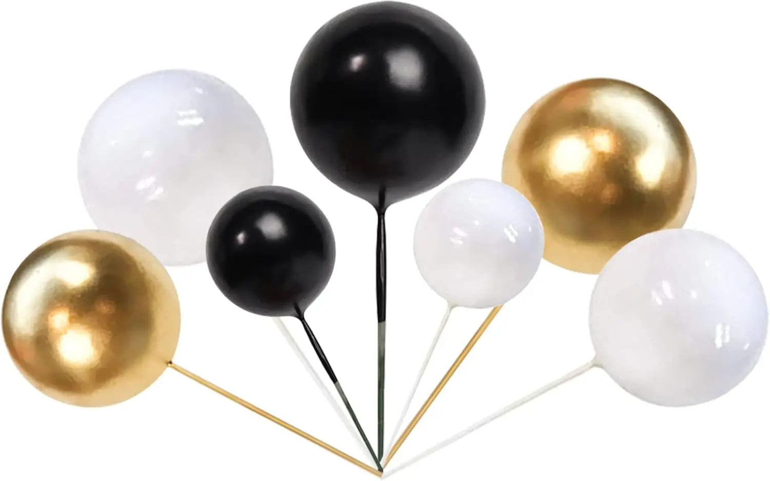 24 Stück Kugeln, Kuchendeckel, Cupcake-Topper, Schaumstoff-Kugeln, Kuchendeckel, Dekorationen für Hochzeit, Babyparty, Geburtstag, Partyzubehör – Detail 9