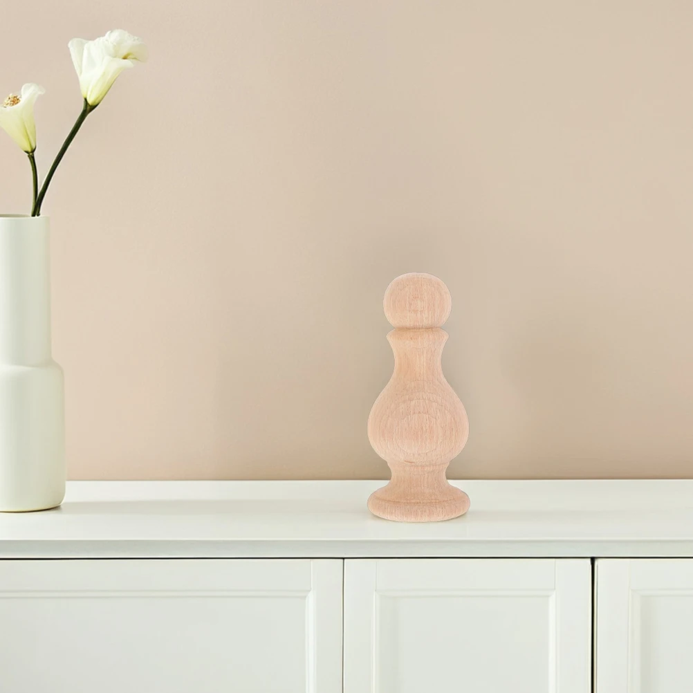 

Наконечники из цельного дерева, бежевые наконечники карнизов, резной шар, топпер, деревянные шпиндели в римском стиле, мебель для домашнего декора