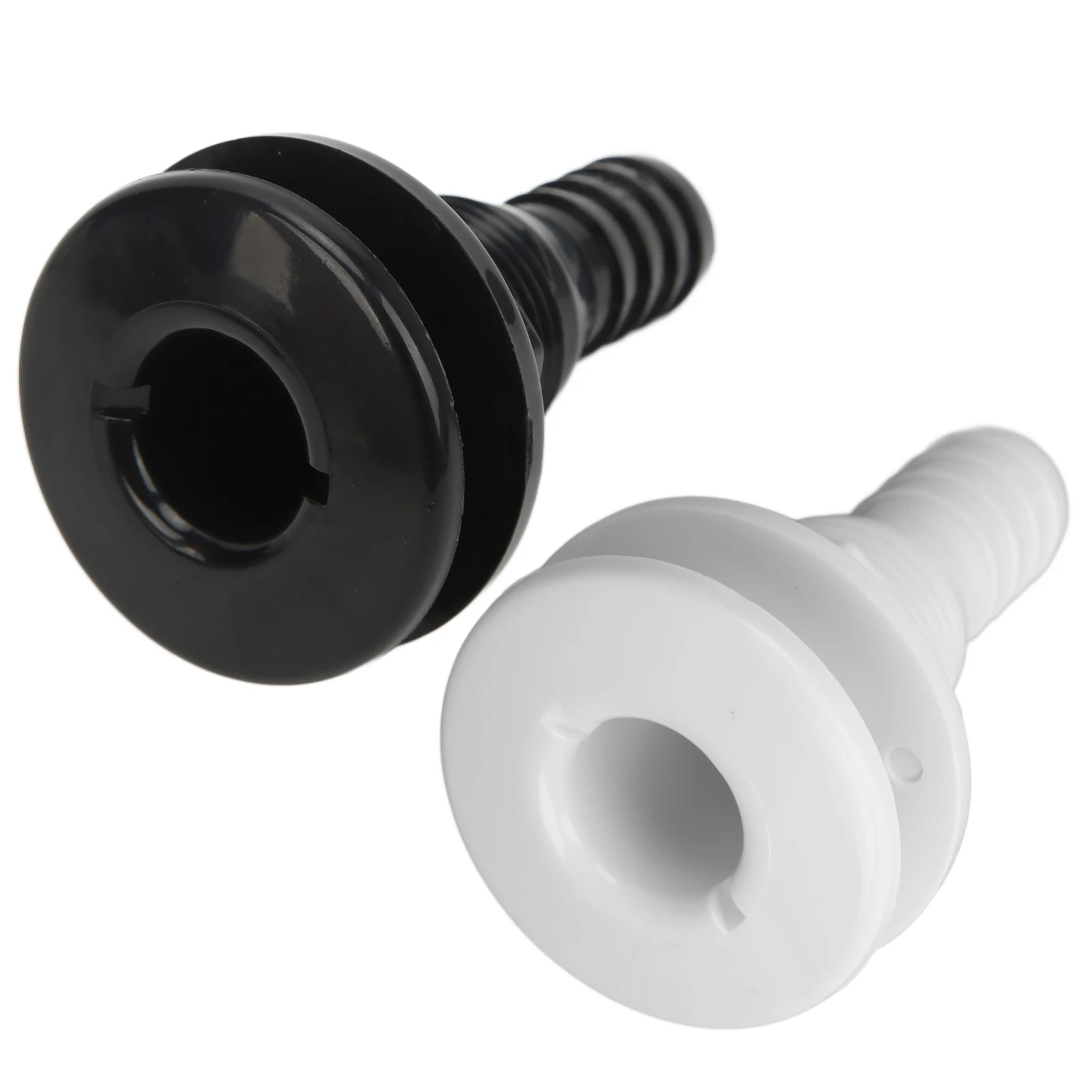 Boat Through Hull Connector 3/4in ABS Plastic Hose Coupling Drain Outlet Accessory