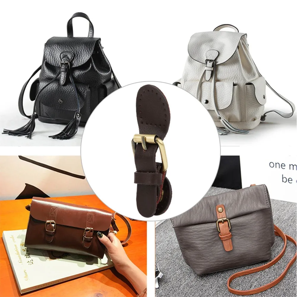 2pcs Split Leather Bag Buckle Lock Bronze Fittings Hand Made Leather Snap Buckles Snap Button Closure DIY Crafts