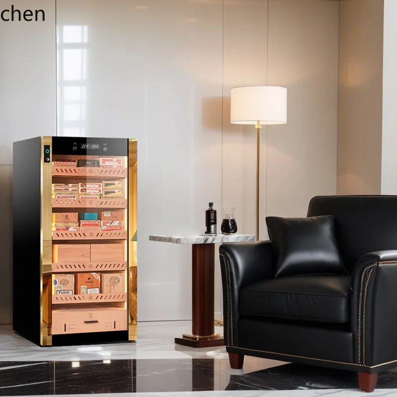 

LXC humidity compressor refrigerated and moisturized red wine display cabinet large capacity fingerprint password lock