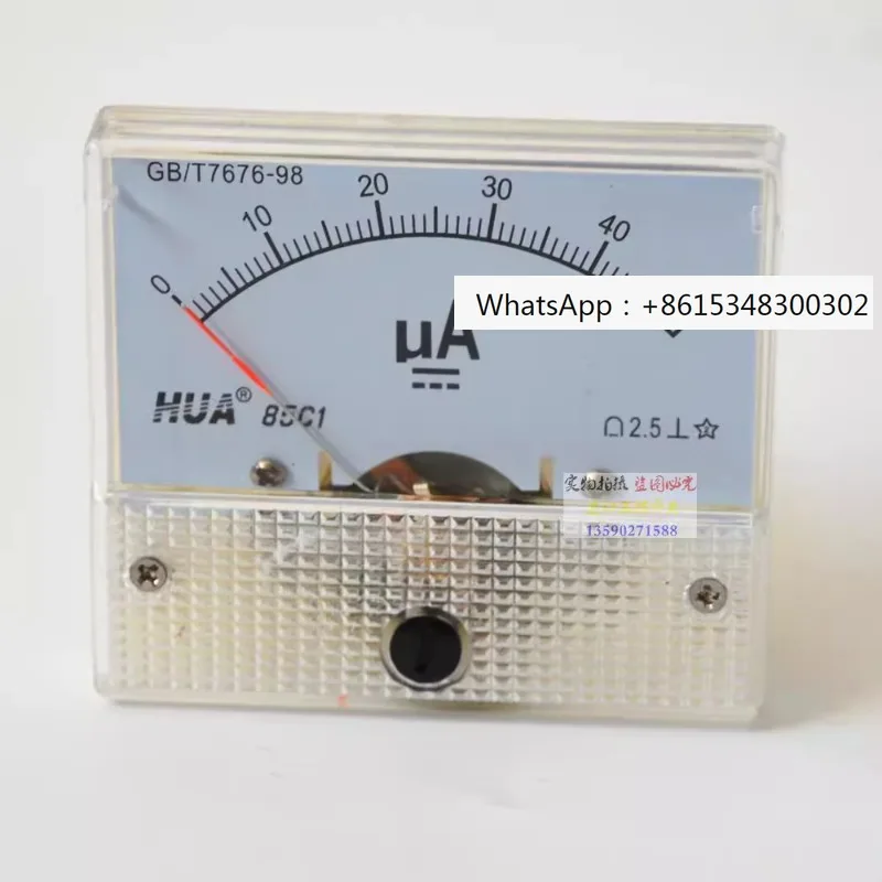 Authentic 85C1-50UA 100UA 200UA 500UA DC ammeter microampere meter