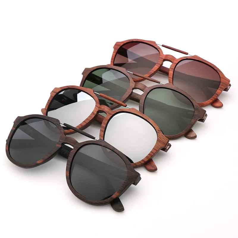 

Round-Rim Natural Bamboo Sunglasses Polarized UV400 Fashion Man Women Vintage Sunshade Handmade Highly Quality Designer Luxury