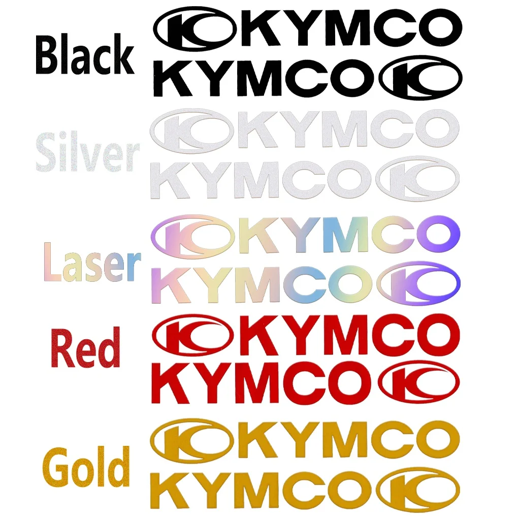 2PCS Scooter Side Label Logo Moto Bike Body Top Box Fender Racing Waterproof Vinyl Stickers Motorcycle Accessories for KYMCO