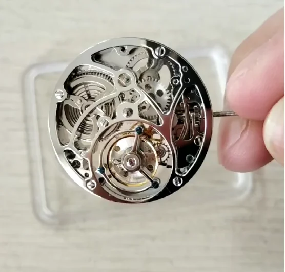 SEAKOSS 28800Hz/Hr Skeleton Mechanical Hand Wind Tourbillon Movement Suitable for Installation Men's Tourbillon Watches