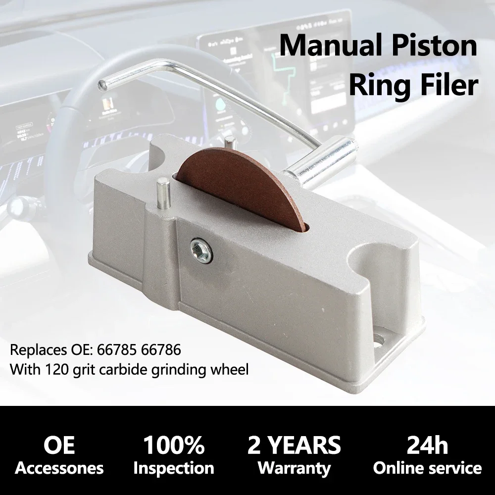 66785 66786 manual de alumínio pistão anel hiler 120 grit kit ferramenta moedor para garantir anel pistão adequado final espaço ferramentas acessórios