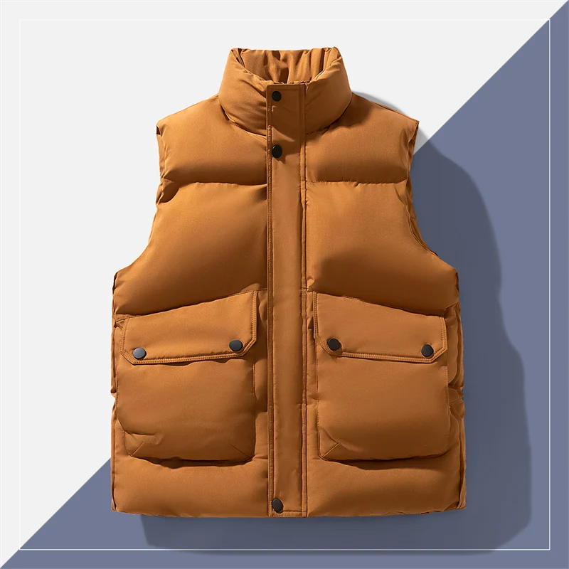 

High-quality Soft Thick Vest for Autumn Winter Windproof Breathable Sports Leisure Comfortable Multifunctional Vest Men Outdoor