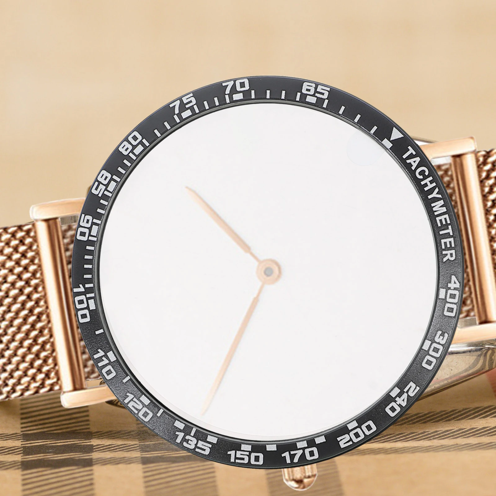 

Silver Metal Bezel 46mm Watch Case White Stainless Steel Protection Cover Fashion Design Long Lasting Use Classy Appearance