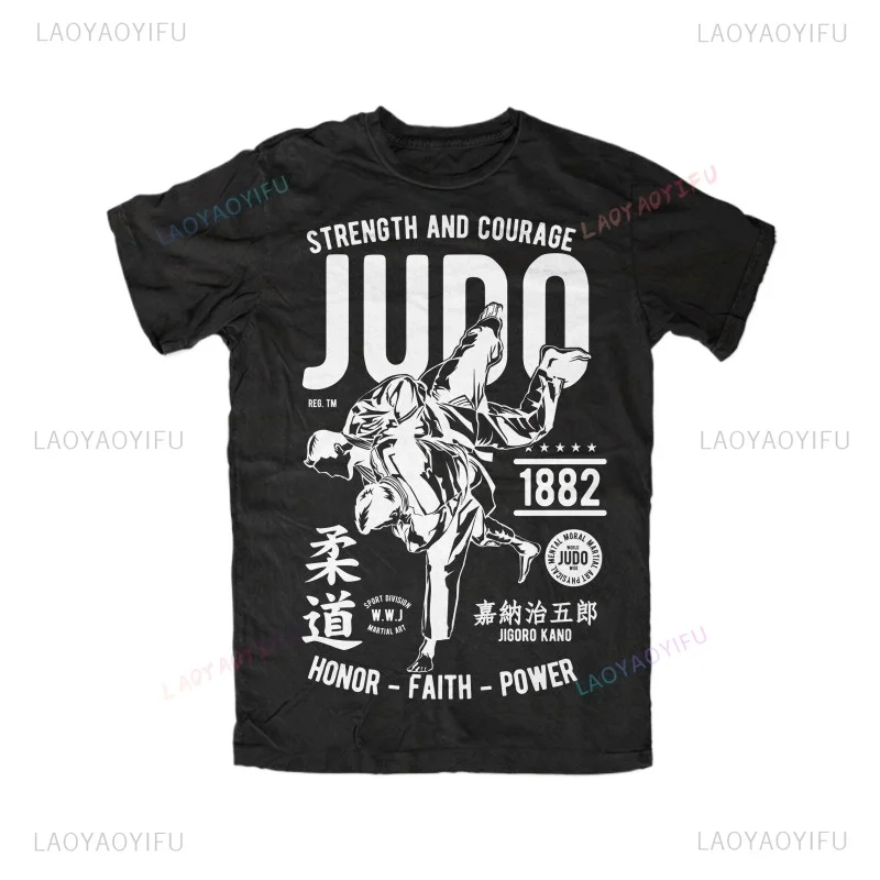 Judo T-Shirt Kampfsport Streetwear Outdoor Clothing Summer Tee Printed T-shirt Top Hipster