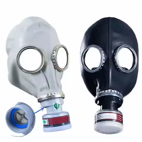 49/64 Type Full Mask Respirator R40 Interface Multipurpose Painting Spray Pesticide Natural Rubber Chemical Prevention Gas Mask