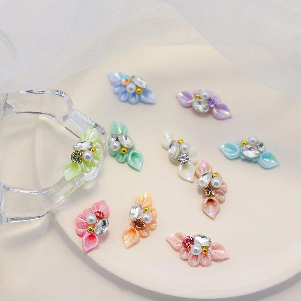 

27 Pcs Resin Decorations Nail Art Supplies 3D Charms for Nails DIY Manicure Accessories Brightness