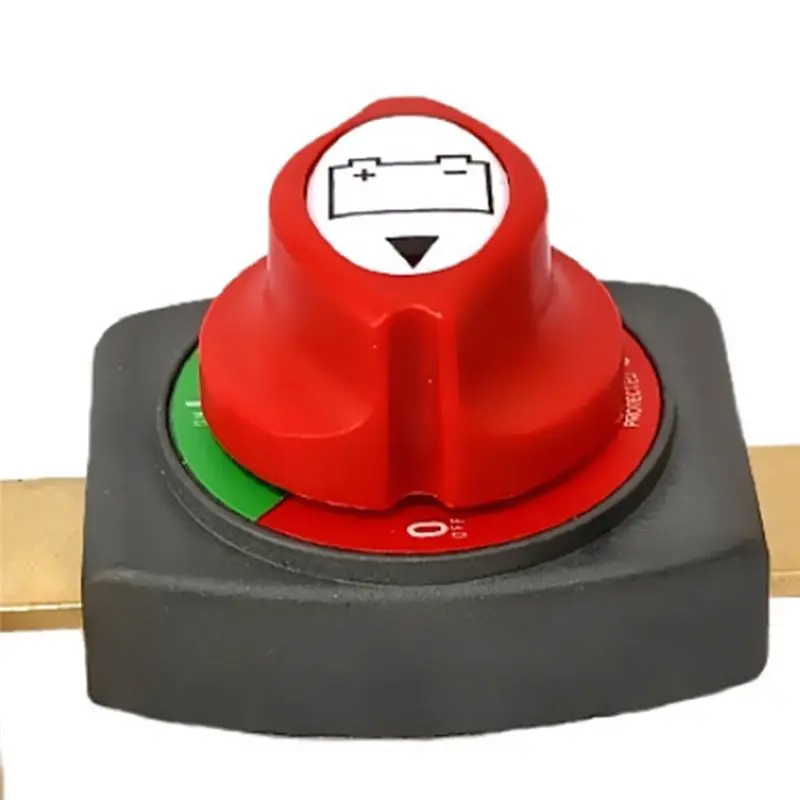 On/Off Battery Disconnect Switch For Car RV Boat, Isolator Negative Electrode, Fits 15-17MM Battery Head