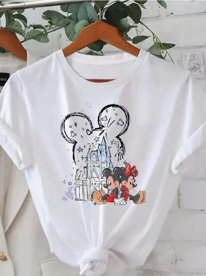 

Summer Disney Mickey Mouse T-Shirt Hip Hop Vintage T-Shirt Harajuku Streetwear Cotton Top Tee Men Women Graphic T-Shirt Clothes